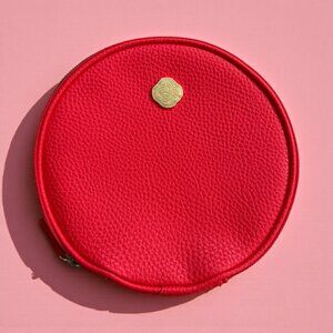 SHISEIDO Ginza Red Round Travel Cosmetic Bag NEW NWOT